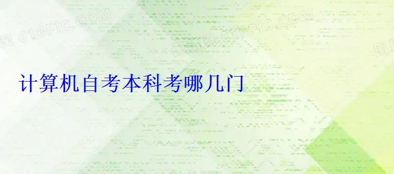 计算机自考本科考哪几门