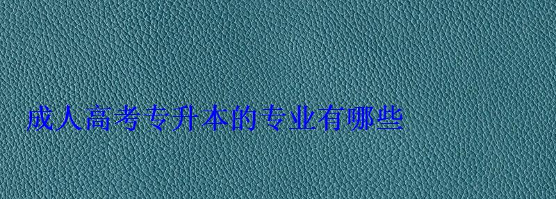 成人高考专升本的专业有哪些 成人高考专升本的专业有哪些