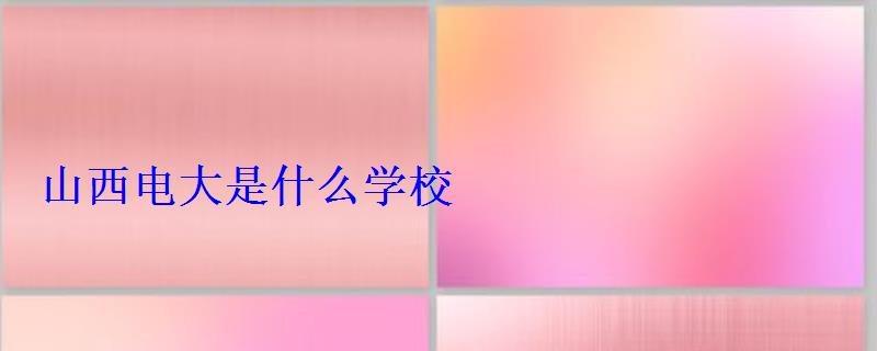 山西电大是什么学校