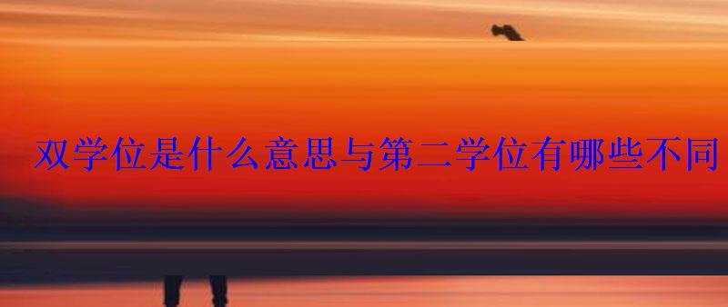 双学位是什么意思与第二学位有哪些不同 双学位是什么意思与第二学位有哪些不同