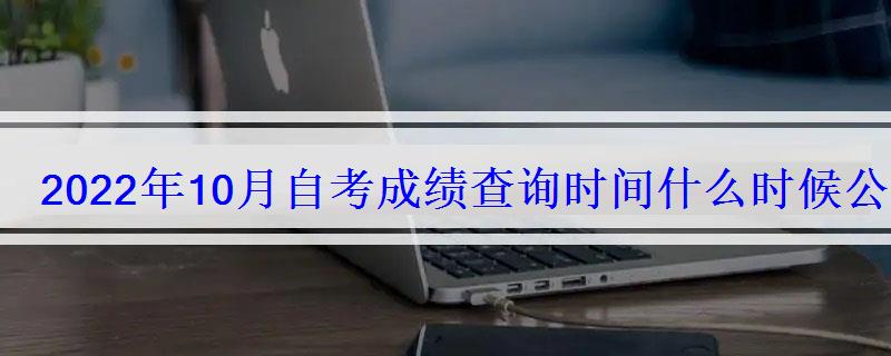 2022年10月自考成绩查询时间什么时候公布
