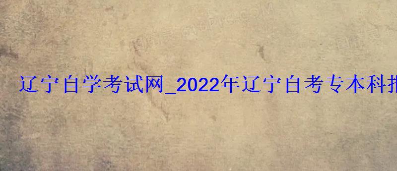辽宁自学考试网_2022年辽宁自考专本科报名招生平台 辽宁自学考试网_2022年辽宁自考专本科报名招生平台