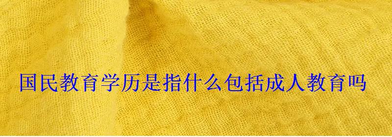 国民教育学历是指什么包括成人教育吗 国民教育学历是指什么包括成人教育吗