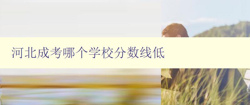 河北成考哪个学校分数线低 浅析河北成考各大学校录取分数线 河北成考哪个学校分数线低 浅析河北成考各大学校录取分数线