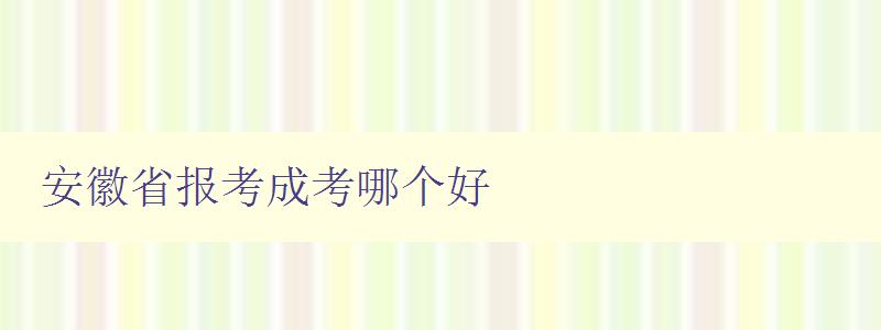 安徽省报考成考哪个好 分析安徽省各成考机构的优势和劣势