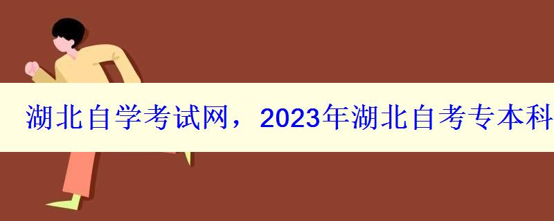 湖北自学考试网，2023年湖北自考专本科报名招生平台