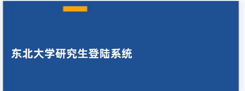 东北大学研究生登陆系统,东北大学研究生院网上办公系统