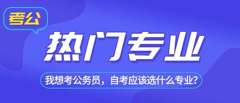 我想考公务员，自考应该选什么专业？