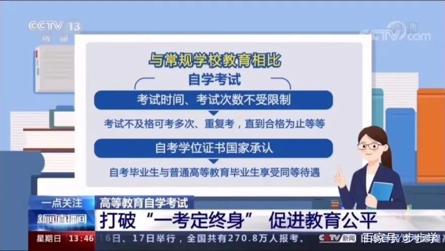 央视新闻为自考发声：打破“一考定终身”促进教育公平