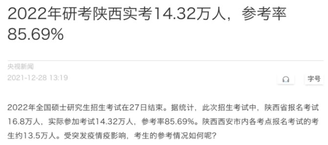 2022考研弃考率公布！这一省弃考率高达19%