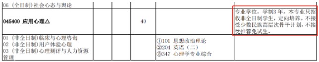 南京大学045400应用心理只招收非全日制学生