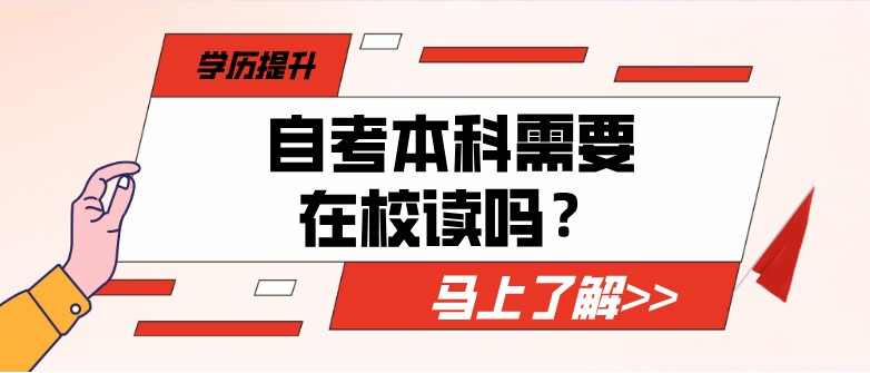 自考本科需要在校读吗？