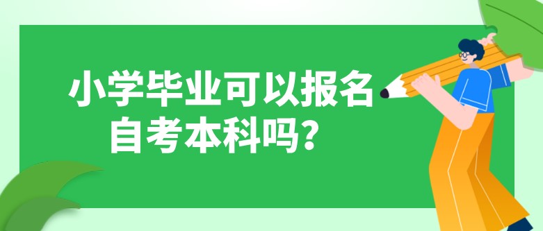 小学毕业可以报名自考本科吗？