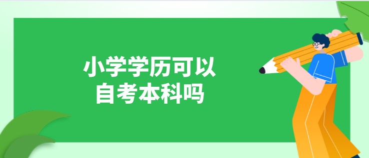 小学学历可以自考本科吗?