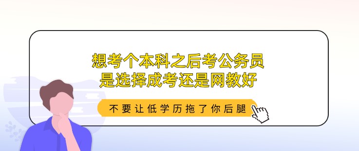 想考个本科之后考公务员，是选择成考还是网教好？