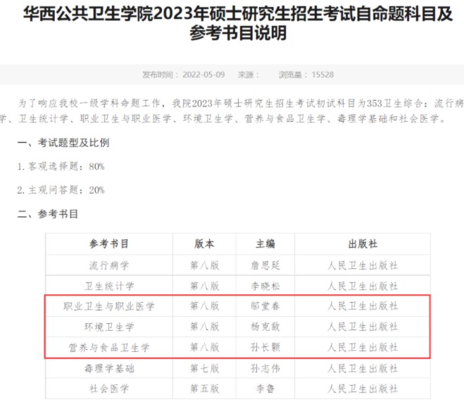 四川大学23年考研科目参考书